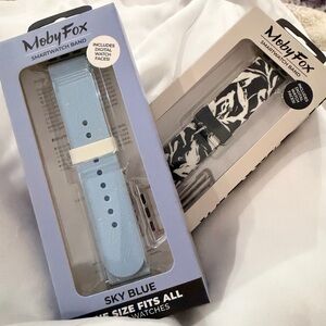 Sky Blue and Black Smartwatch Bands